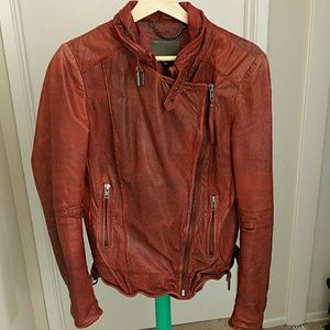 Muubaa Red Leather Jacket